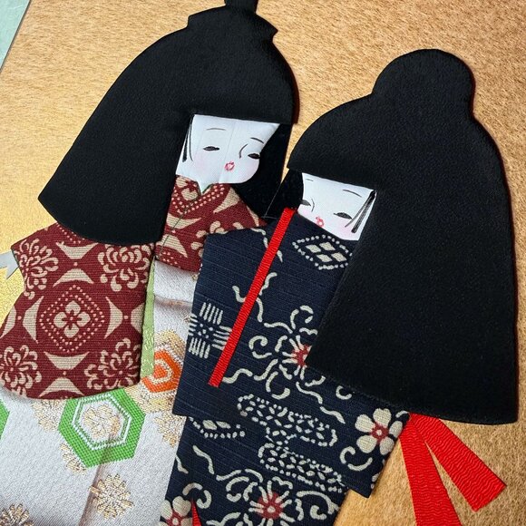 Handcrafted Japanese Kimono Art Gift Set – Vintage Washi Paper + Brocade Fabric - Picture 5 of 12